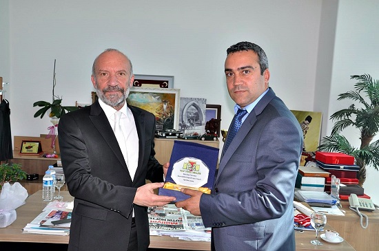 Executive Committee of Paphos Turkish Union pays visit to Dr. Suat İ. Günsel, Founding Rector of NEU
