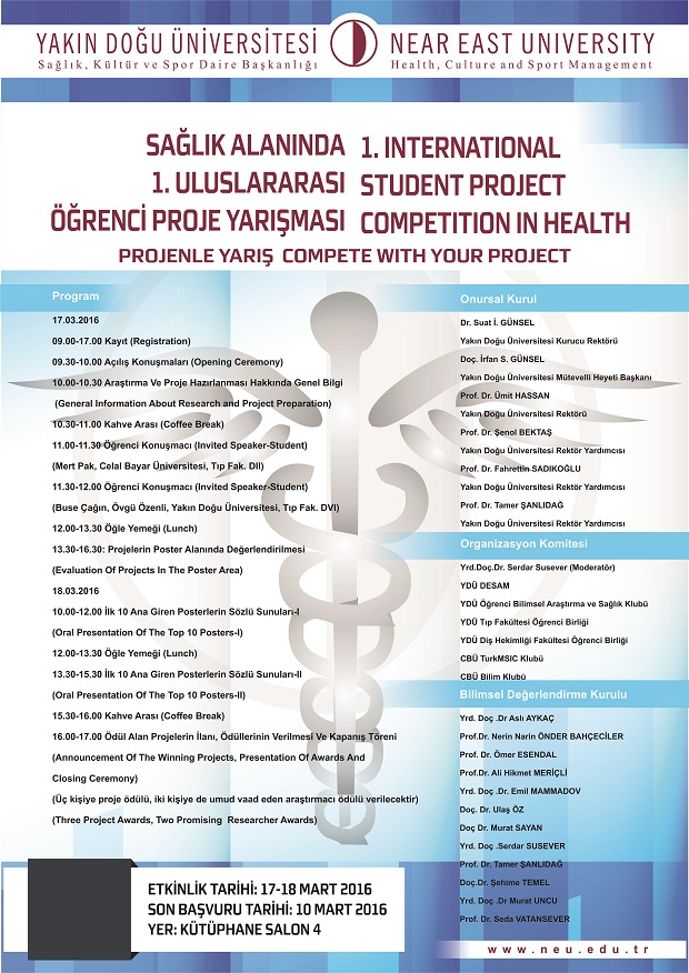 YDÜ Sağlık Alannında 1. Uluslararası Öğrenci Yarışması