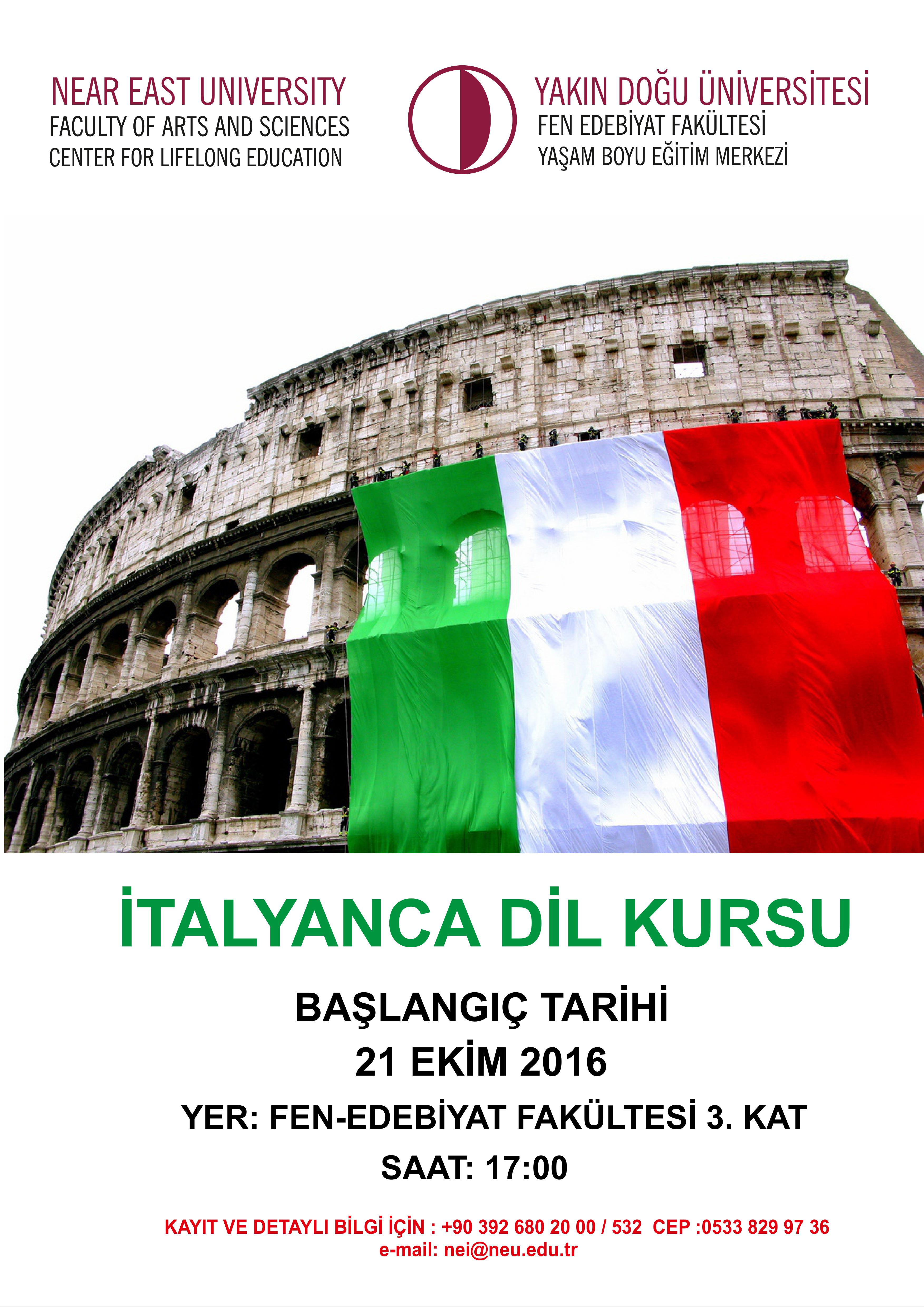 Yakın Doğu Üniversitesi YABEM İtalyanca Programları 21 Ekim’de Başlıyor