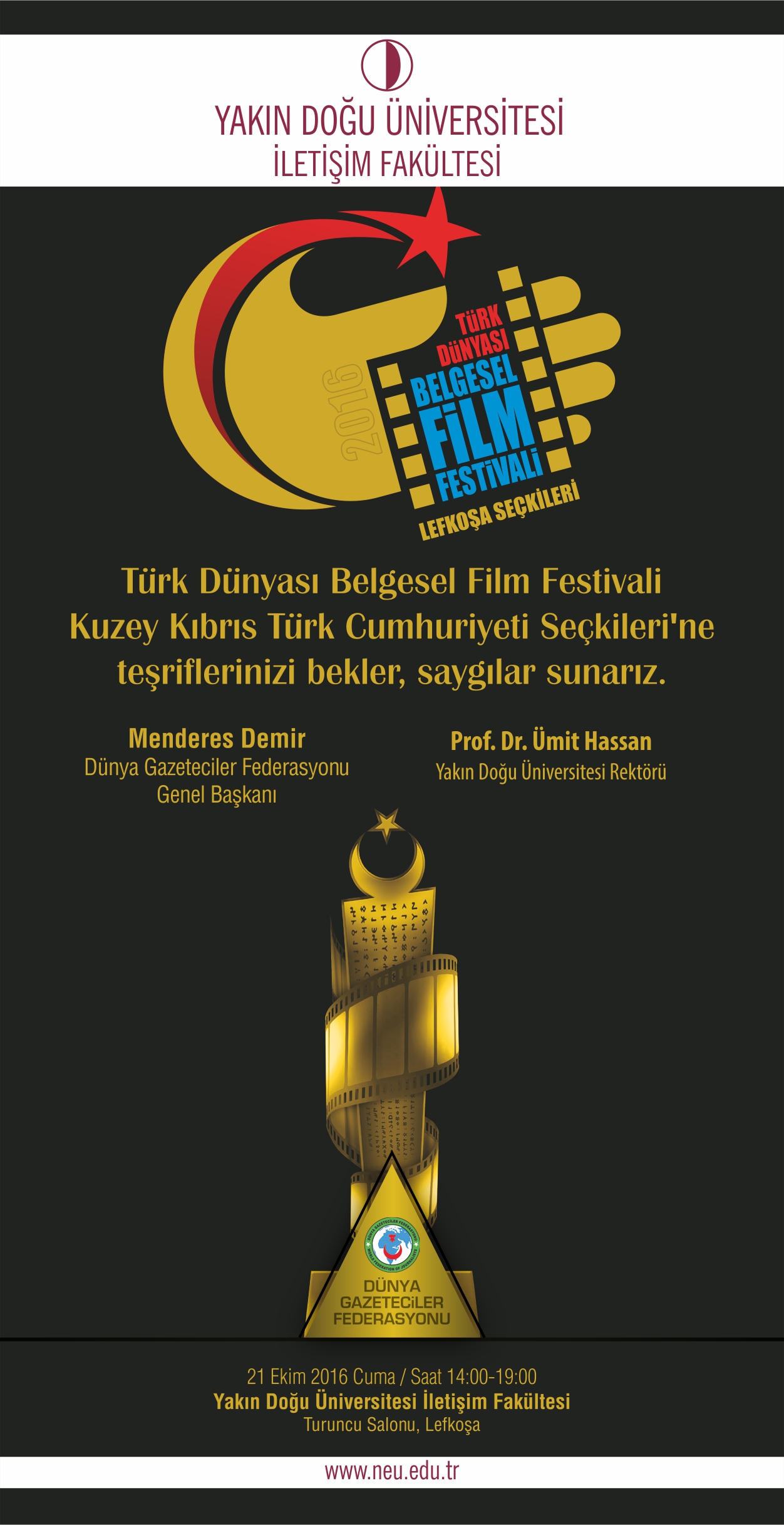 YDÜ, İletişim Fakültesi: "Türk Dünyası Belgesel Film Festivali Kuzey Kıbrıs Türk Cumhuriyeti Seçkileri"