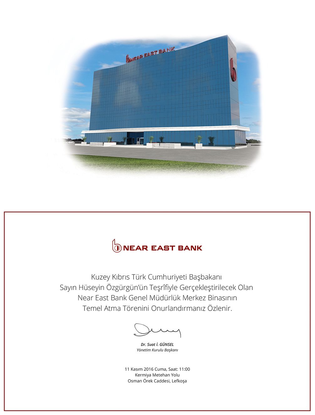 Temel Atma Törenine Davetlisiniz