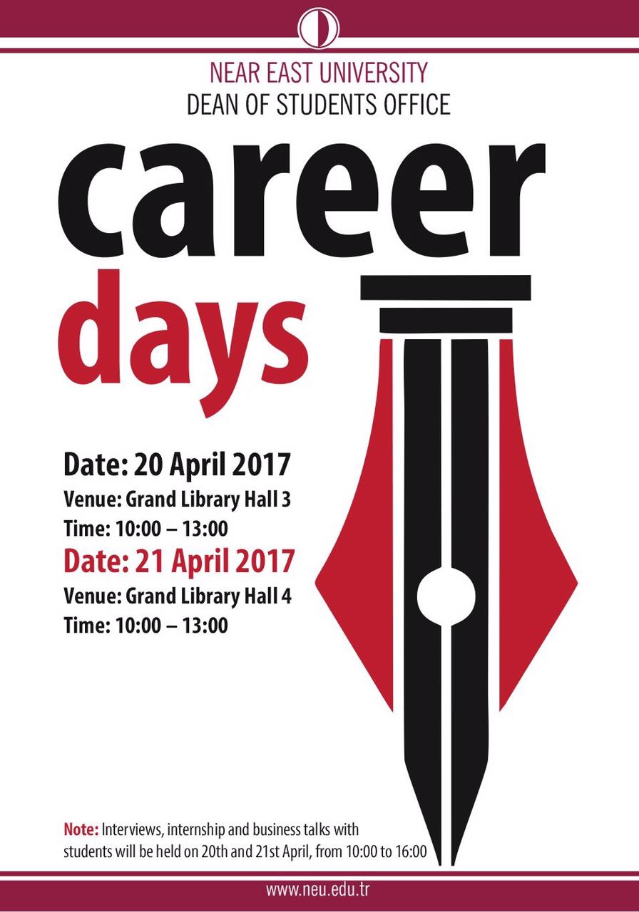Dean of Students is organizing “Career Days” Dean of Students is organizing “Career Days”