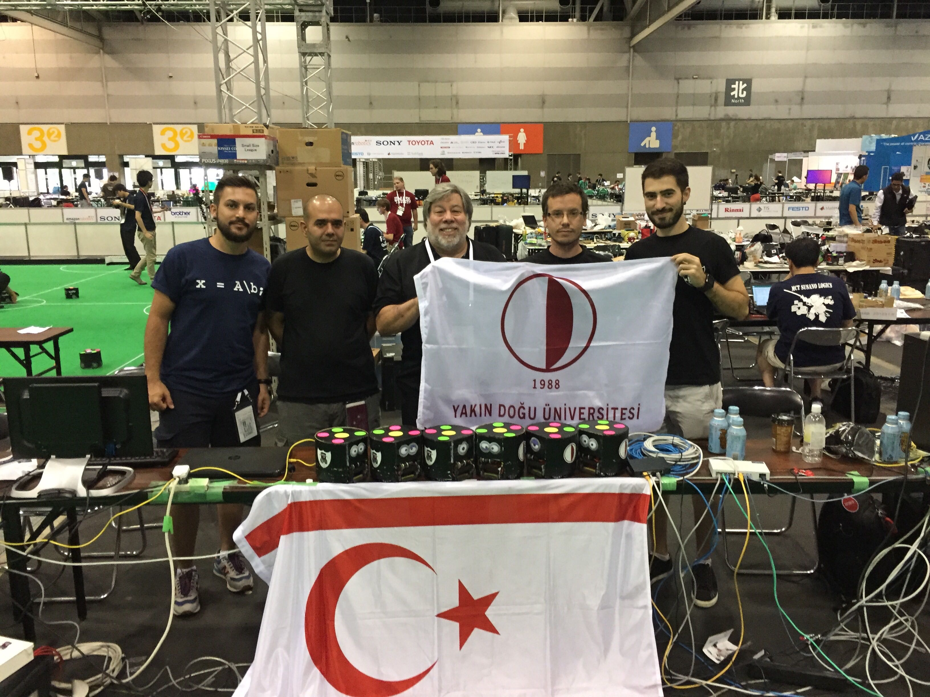 Steve Wozniak, Co-Founder of Apple Inc, showed great interest in the robotic soccer team NEUIslanders competing in Robot Soccer World Cup (RoboCup) 2017