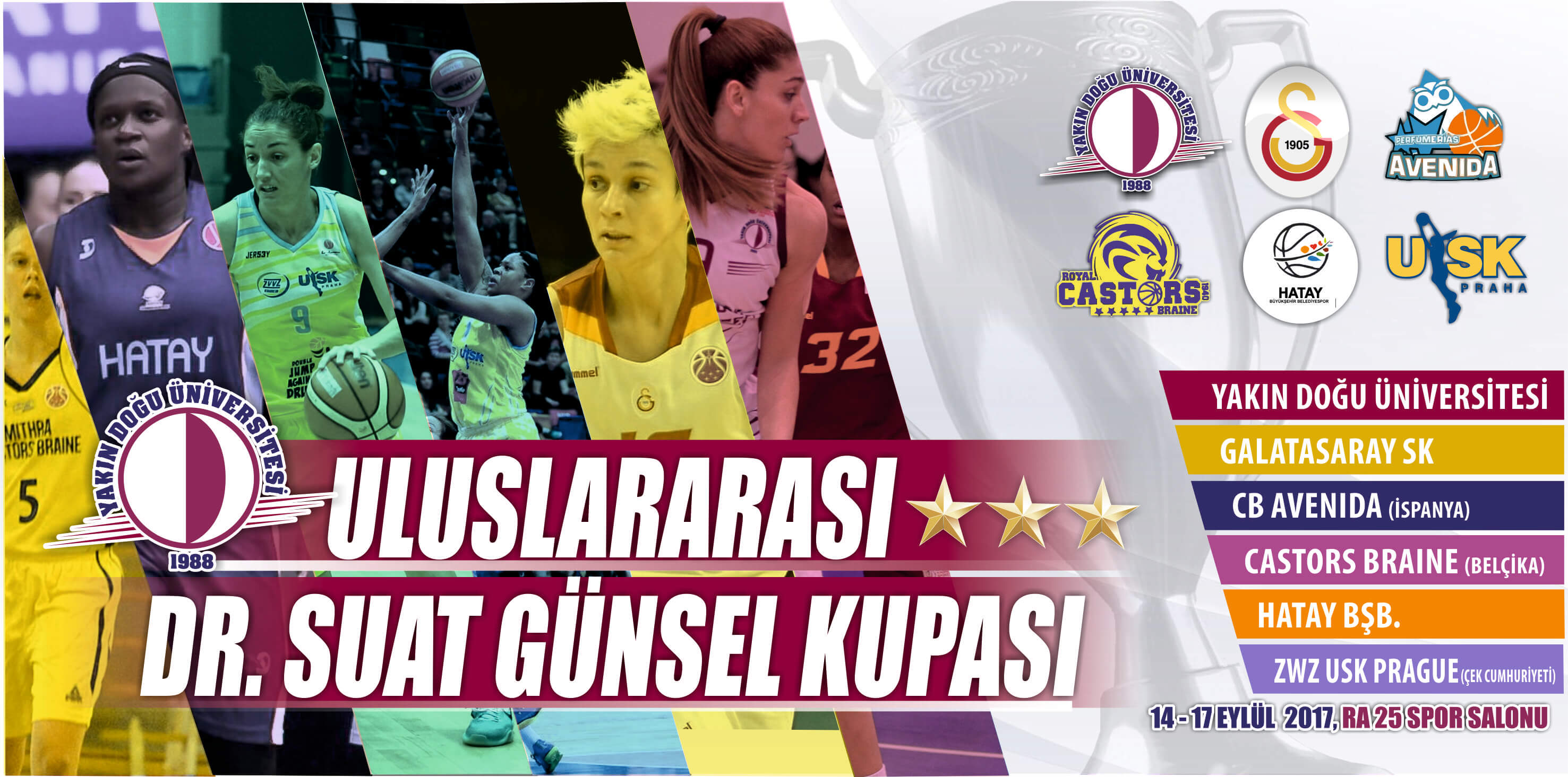 The fixture for the International Dr. Suat GÜNSEL Basketball Tournament has been drawn….  The tournament begins with Galatasaray – CB Avenida match