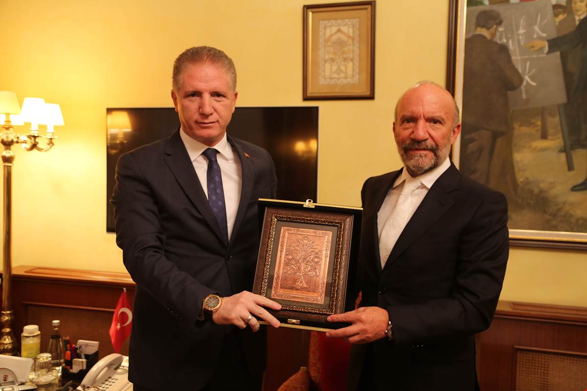 Near East University Founding Rector Dr. Suat İ.Günsel visited Sivas Governor Davut Gül, NEU graduate, at his office