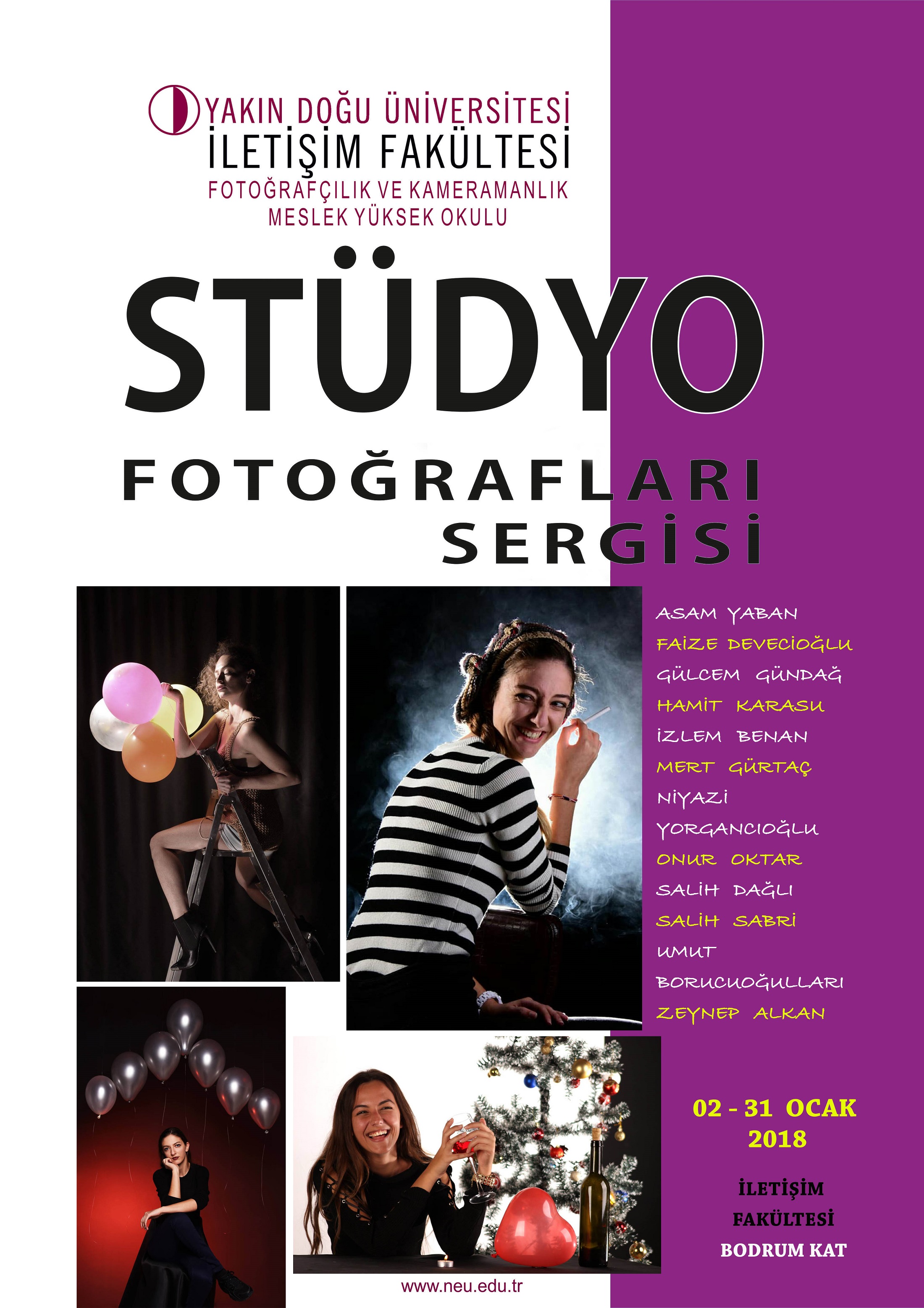 Yakın Doğu Üniversitesi Stüdyo Fotoğrafları Sergisi, 2 Ocak’ta Açılıyor