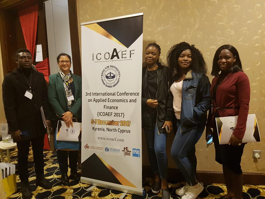 Near East University Faculty Member Asst. Prof. Dr. Behiye Çavuşoğlu attended the 3rd International Conference on Applied Economics and Finance along with her students