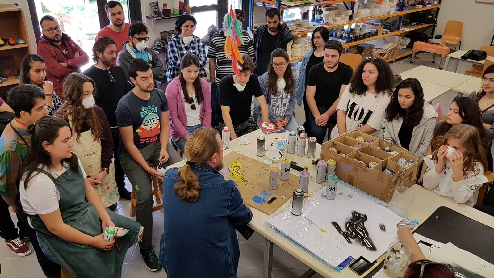 Academic Member of the Near East University Faculty of Fine Arts and Design, Assoc. Prof. Dr.Erdoğan Ergün, realised an Artistic Workshop at the METU MarchFest Culture and Art Festival