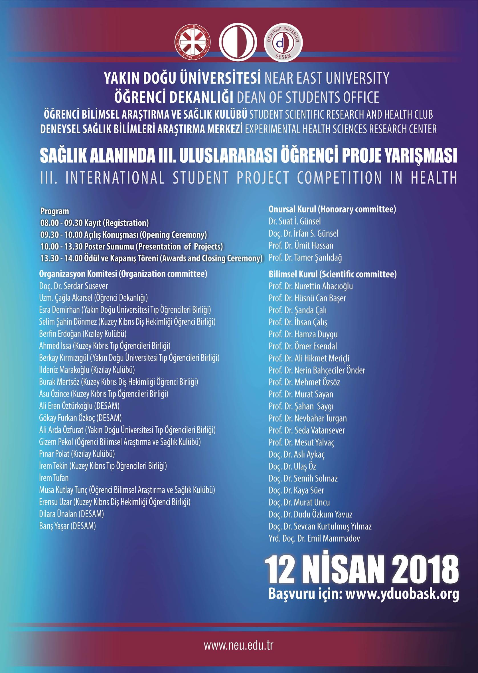 Sağlık Alanında III. Uluslararası Öğrenci Proje Yarışması Sağlık Alanında III. Uluslararası Öğrenci Proje Yarışması