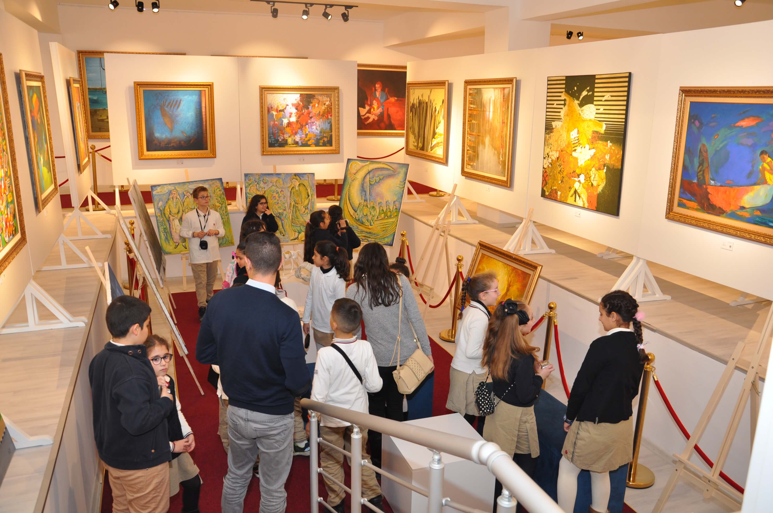 Intense interest in Cyprus Museum of Modern Arts from Levent Primary School Students