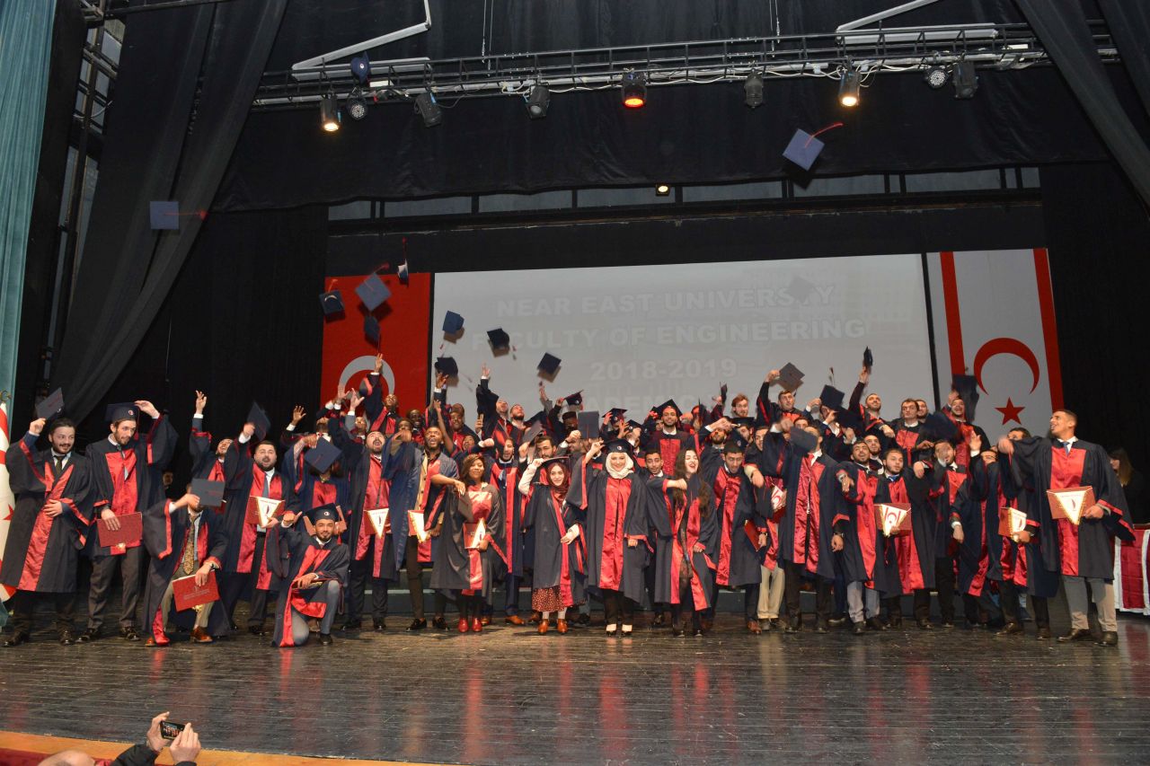 The 22th Fall Term Graduation Ceremony of the Faculty of Engineering of Near East University was realized