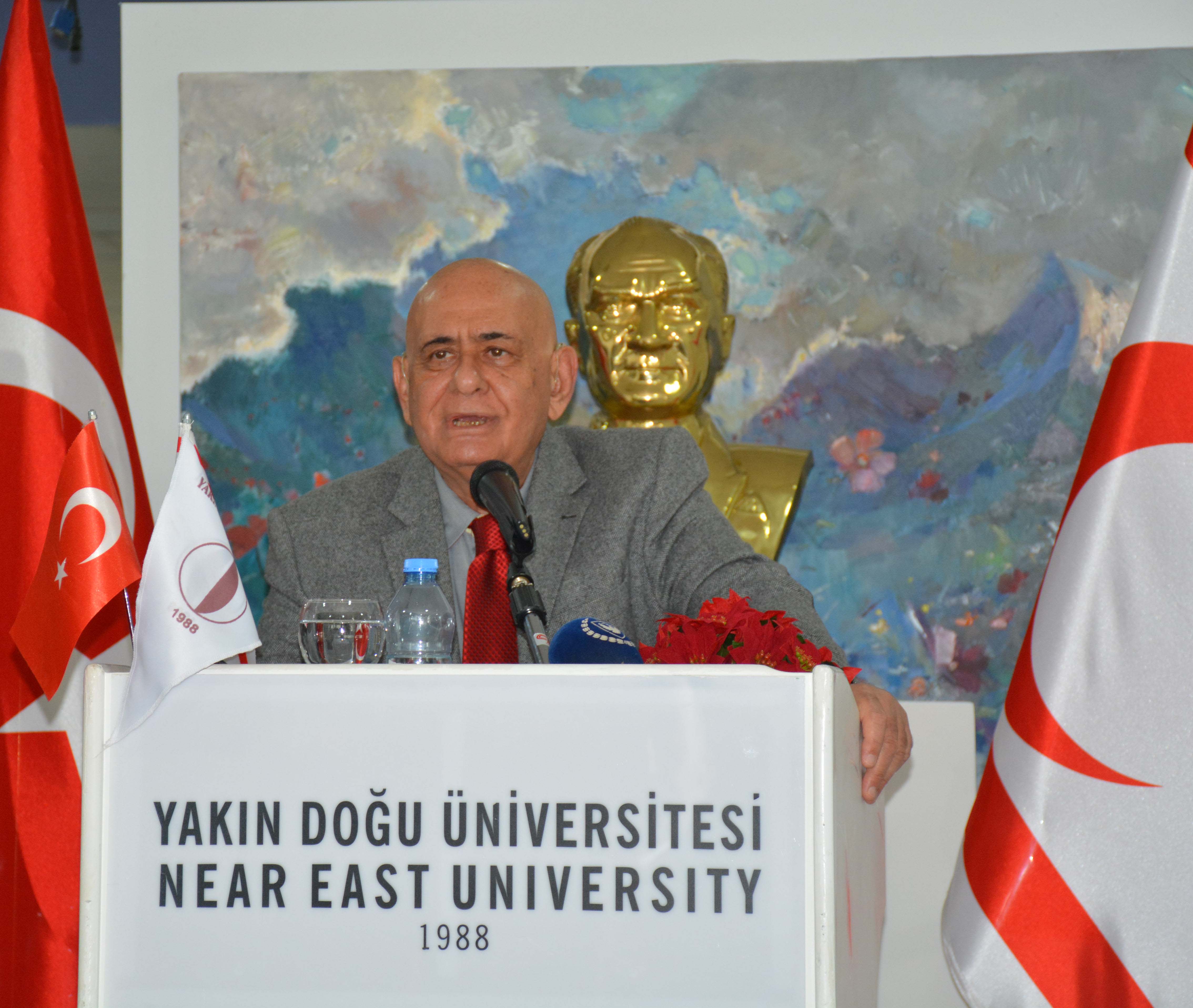 Featuring 142 works of 61 Artists, the Exhibition titled “To Exist with Art “, which was organized by the Cyprus Museum of Modern Arts in Memory of the Tenth Death Anniversary of the Pioneer Turkish Cypriot Painter Ismet Vehit Güney, was opened by the Prime Minister Tufan Erhürman