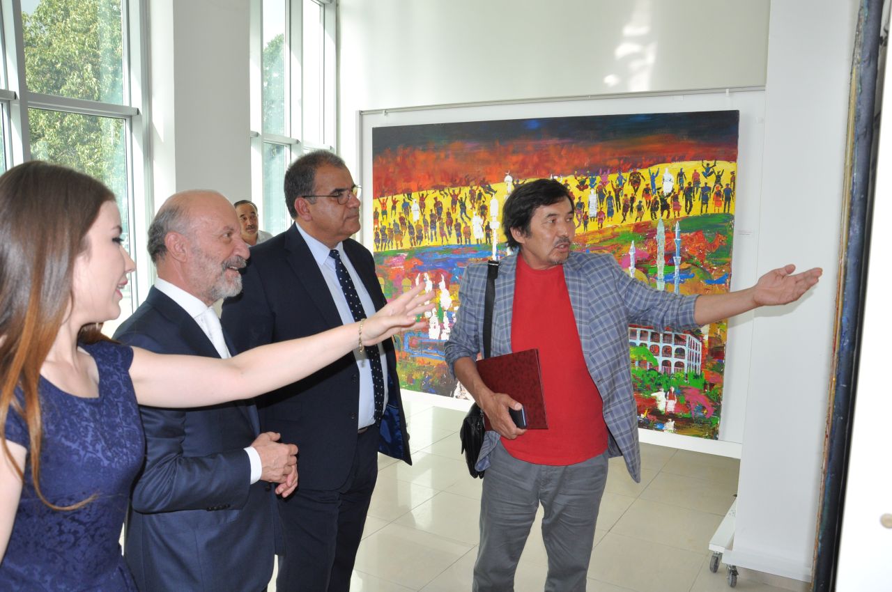 Kazakistanlı 6 Ressamın 30 Eserinden Oluşan “Kazakistan Sanatçıları Resim Sergisi” Çalışma ve Sosyal Güvenlik Bakanı Faiz Sucuoğlu Tarafından Açıldı…