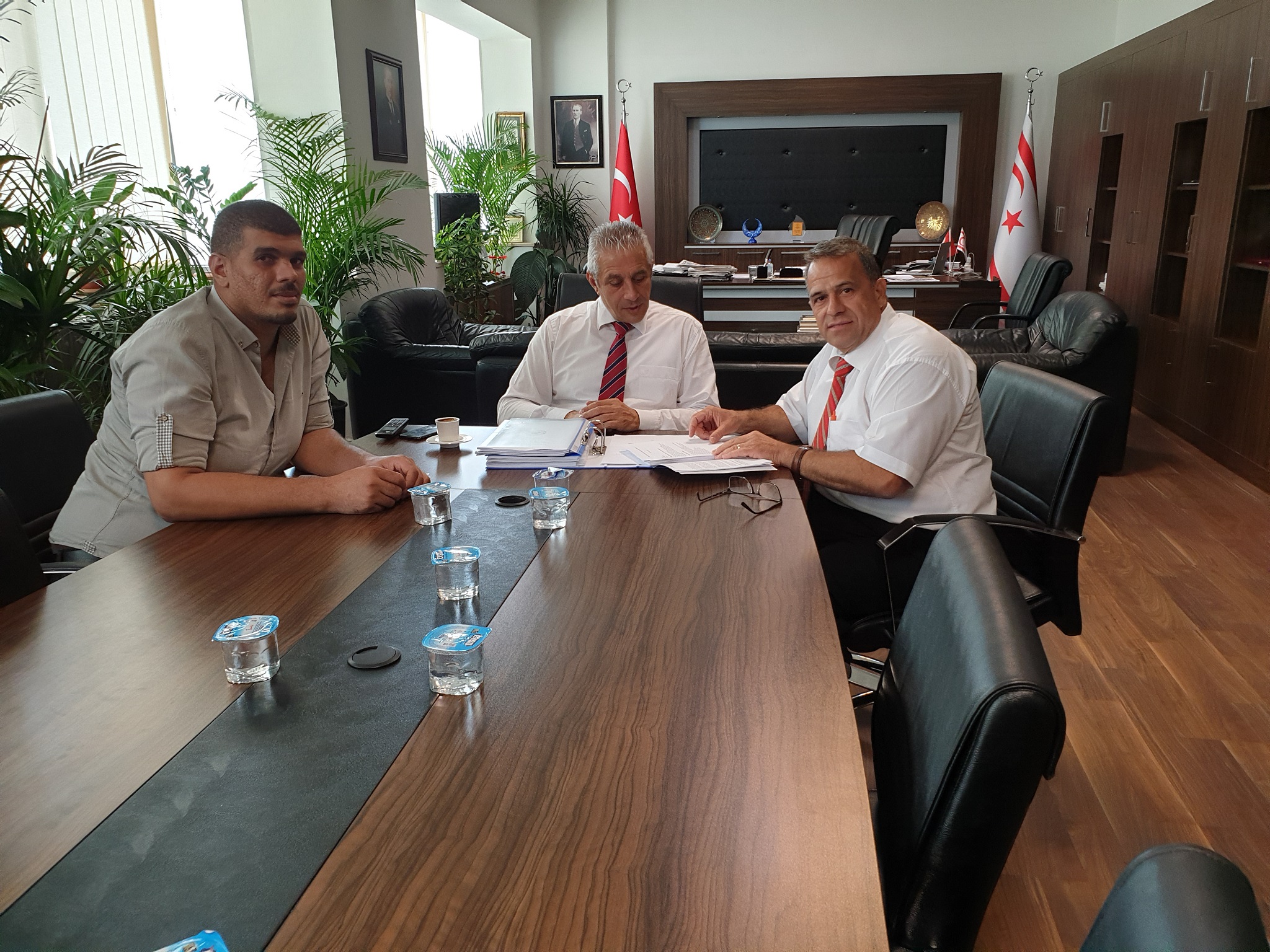 Results of Research conducted by Near East University Faculty of Civil and Environmental Engineering on Global Climate Change and Obtaining Clean Energy In TRNC Presented to Minister of Economy and Energy Hasan Taçoy