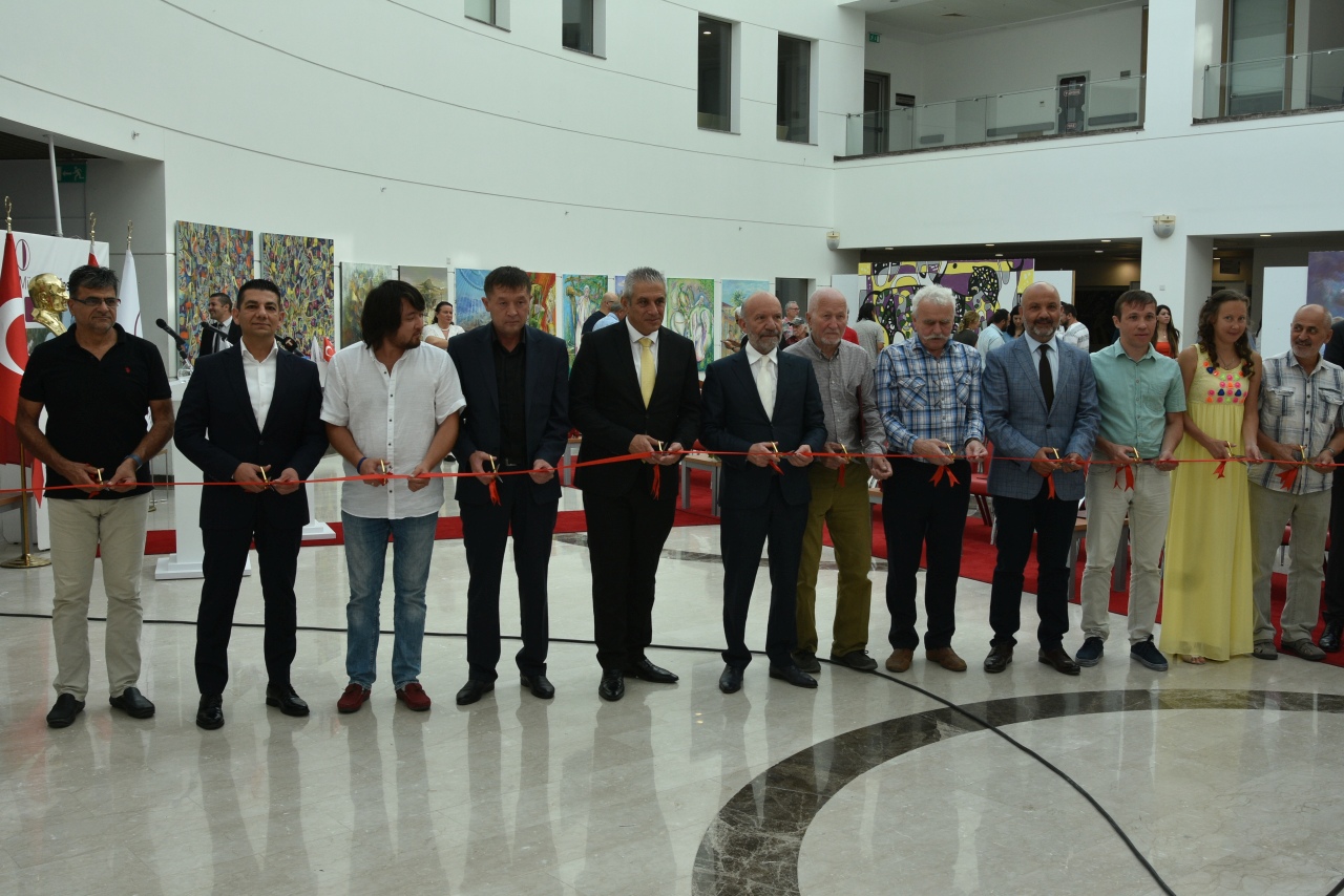 Consisting of Artworks exclusively prepared for the Cyprus Museum of Modern Arts by Tatar, Kazakh and Kyrgyz Artists, the Group Exhibition, which features 18 Artworks of Tatar Artists, and 4 Solo Exhibitions of Kazakh and Kyrgyz Artists were opened by Hasan Taçoy, Minister of Economy and Energy