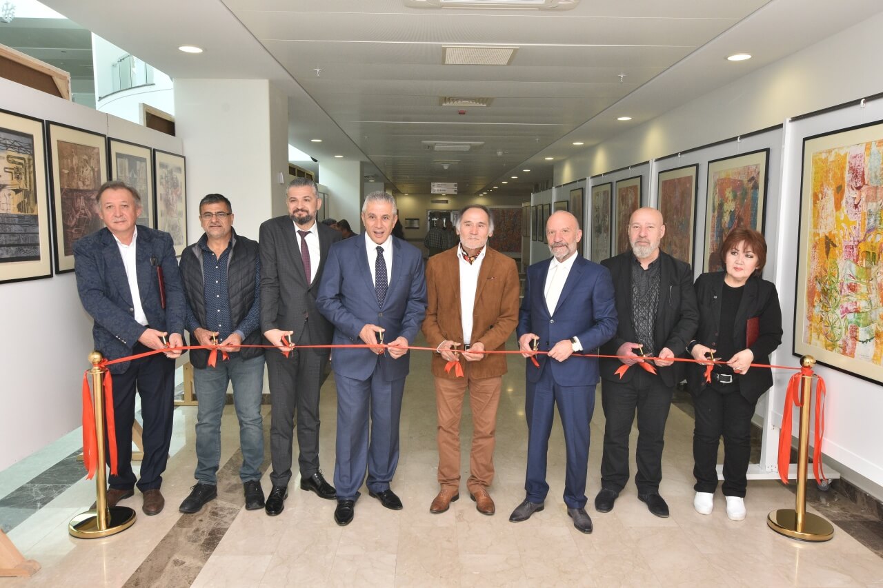 4 Solo Exhibitions consisting of 92 Artworks of 3 Tatar and 1 Kazakh Artist, and 1 Group Exhibition consisting of 31 Artworks exclusively made for Cyprus Museum of Modern Arts by 6 Kazakh Artists opened by Minister of Economy and Energy Hasan Taçoy
