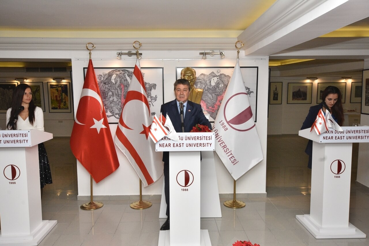 Two Group Exhibitions of Kazakh Artists and Turkish Printmaking Artists and Solo Exhibition of Kazakh Artist Umirbek Tleuliyev opened by Tourism and Environment Minister Ünal Üstel