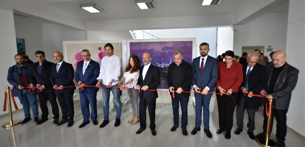 Solo painting exhibition consisting of artworks exclusively made for Cyprus Modern Art Museum by Ukrainian painting artist Petro Smetena  opened by Minister of Economy and Energy Hasan Taçoy