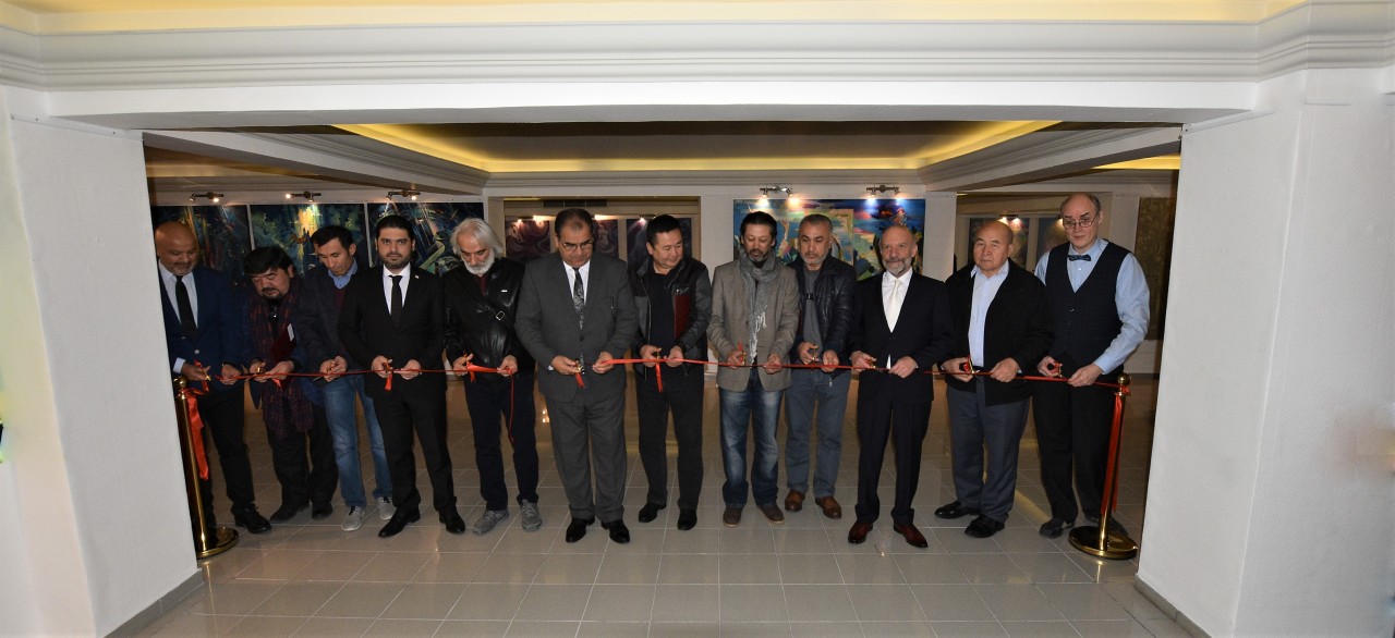 4 group exhibitions consisting of 110 Artworks exclusively made for the Cyprus Museum of Modern Arts by a total of 20 artists from Kazakhstan, Gagauzia, Uzbekistan and Tajikistan opened by Minister of Labor and Social Security Dr. Faiz Sucuoğlu