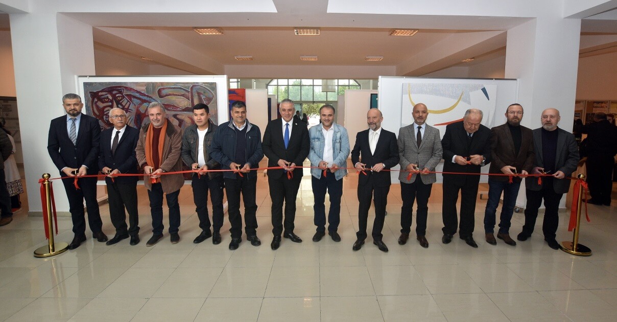 Two Solo Exhibitions consisting of 43 Artworks exclusively made by Kazakh Artist Daurenbek Beknazarov and Tajikistan Artist Bahrom Ismatov for Cyprus Museum of Modern Arts opened by Hasan Taçoy, Minister of Economy and Energy