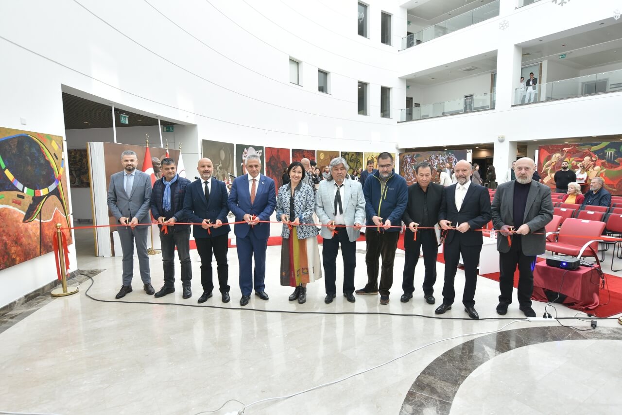 The Minister of Economy and Energy Hasan Taçoy opened Group Exhibition consisting of 35 Artworks of Four Kazakh Artists, and Four Solo Exhibitions consisting of 91 Artworks of Four Kazakh Artists