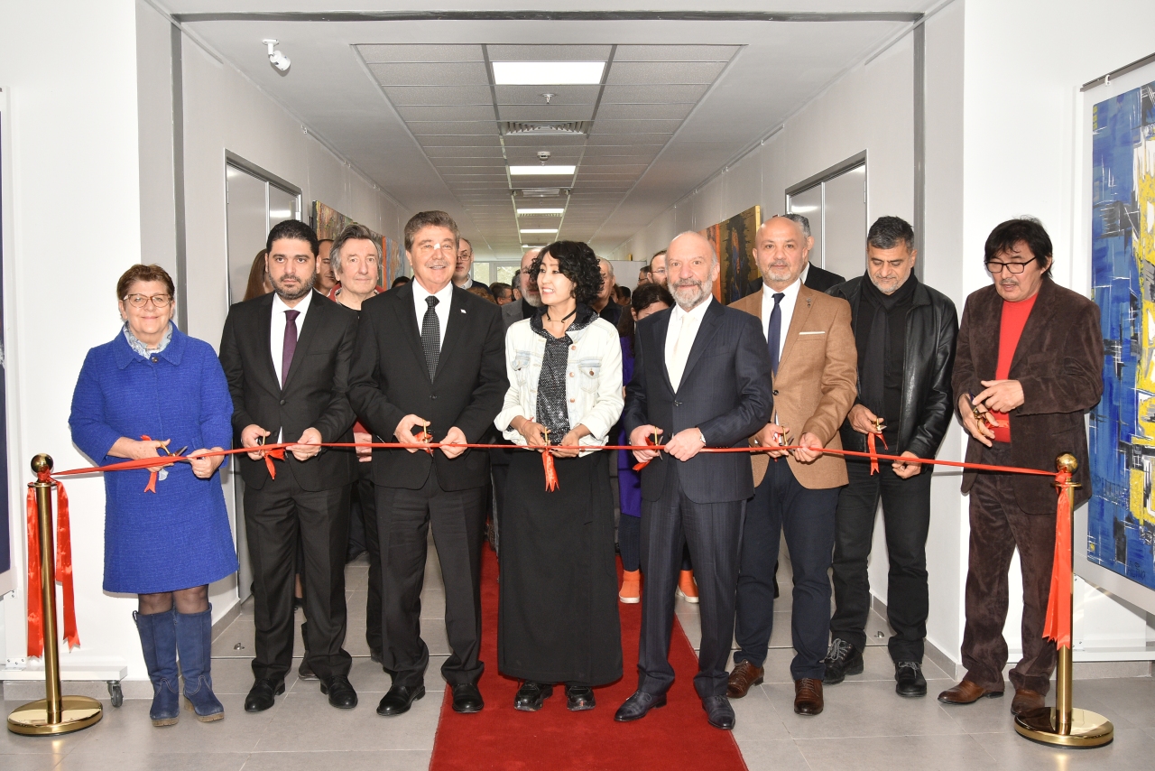 Three Solo Painting Exhibitions consisting of 86 Artworks exclusively made for Cyprus Museum of Modern Arts Three Kazakh Artists opened by Minister of Tourism and Environment Dt. Ünal Üstel
