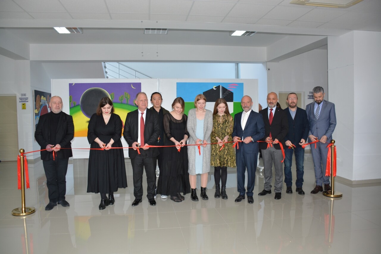 The Two Personal Exhibitions Consisting of 68 Art Pieces Exclusively Prepared for the Cyprus Museum of Modern Arts by Artists from Russia and Uzbekistan 68 have been opened by the Member of Parliament from Lefke Aytaç Çaluda