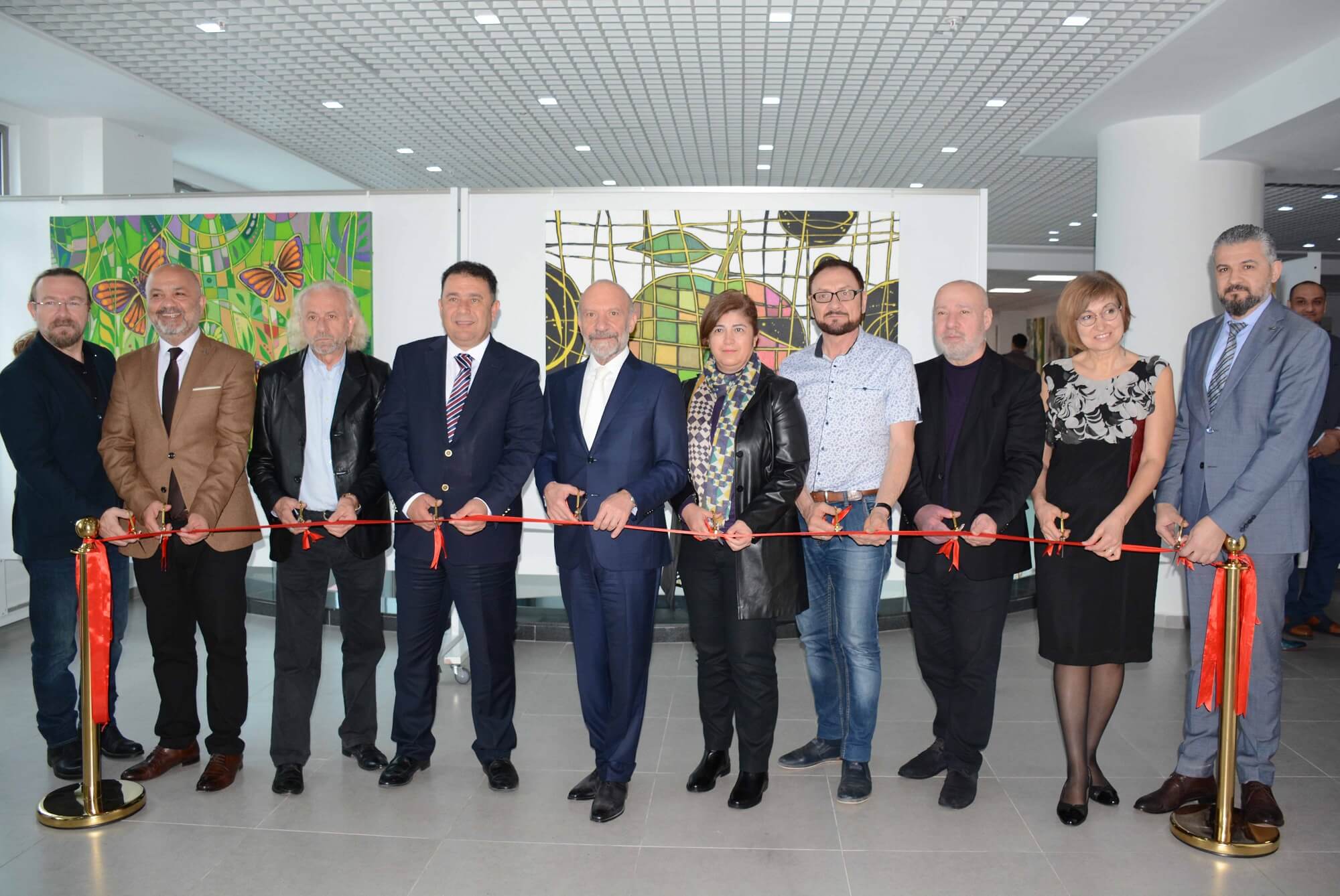 Three Separate Group Exhibitions consisting of 55 Artworks exclusively made for Cyprus Museum of Modern Arts by Uzbekistan Artists, Gagauzian Artists and Kazakhstan Artists opened by Famagusta Deputy H. Ersan Saner