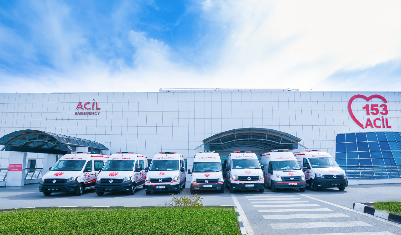Near East University Hospital 153 Emergency Services added 3 new ambulances to its fleet
