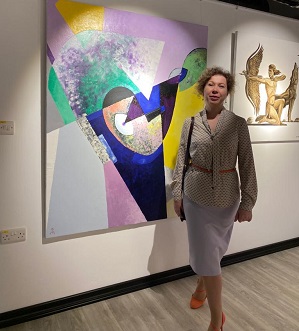 Artist Marina Sinitsyna (Tiyk) painted for the Cyprus Museum of Modern Art to raise awareness to Covid-19 outbreak