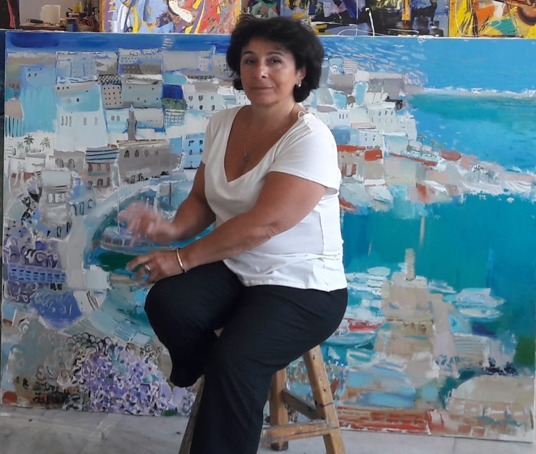 Sanatçı Ketevan Shalamberidze, Kıbrıs Modern Sanat Müzesi için “Aysel”, “Kırmızı Çatılar ile Bir Şehir” ve “Pozitif enerji” Adlı Üç Eserini Sanatseverlerin Beğenisine Sundu