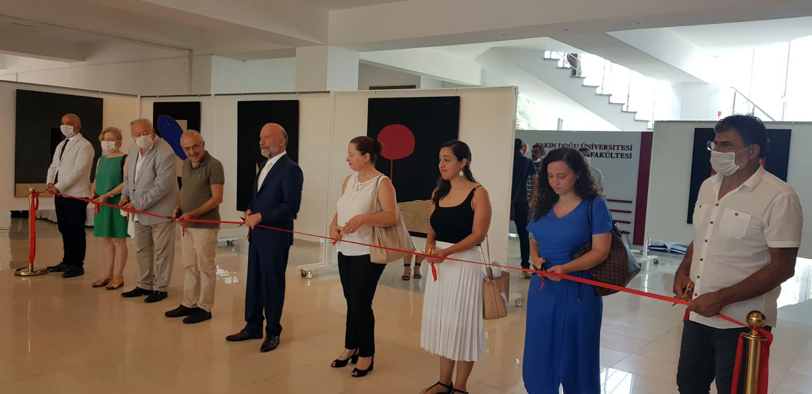 Turkish Cypriot Artist Osman Atila Keten’s solo exhibition titled “Touching Existence” and consisting of 27 paintings and 4 sculptures opened for the Cyprus Museum of Modern Arts