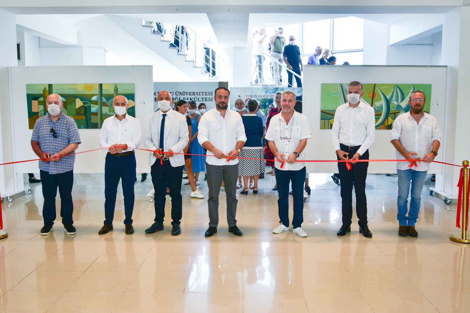Created especially for the Cyprus Museum of Modern Arts, Artist and Academician Assoc. Prof. Dr. Murad Allahverdiyev’s Personal Exhibition Comprising 25 Artwork titled as “Breezes from the Island” has been opened by the Chairman of the Board of Trustees of Near East University Prof. Dr. İrfan S. Günsel