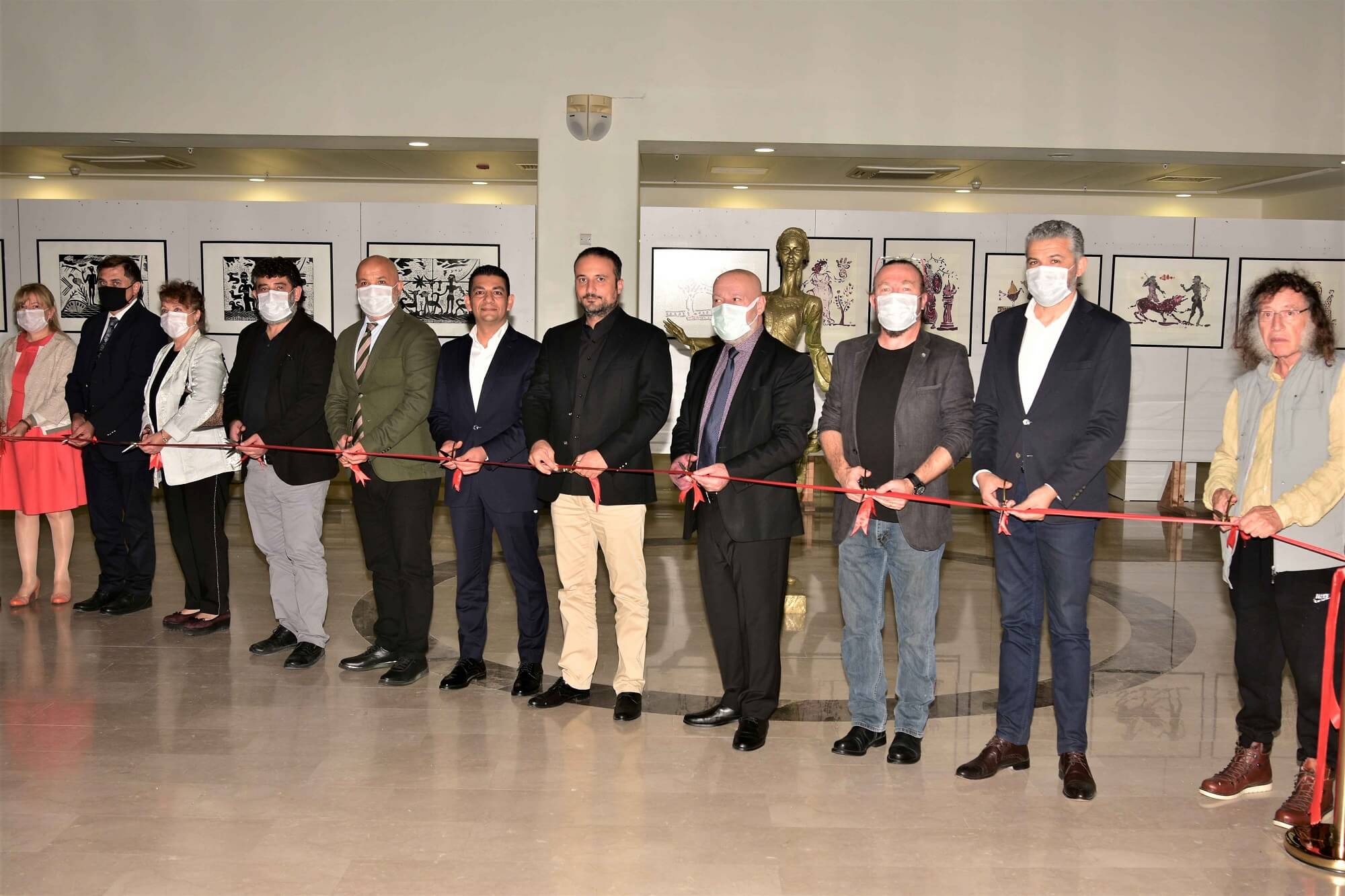 The “Fine Arts 15 November  Republic Exhibition” exclusively prepared for the Cyprus Museum of Modern Arts within the scope of the Republic Day Events was opened.