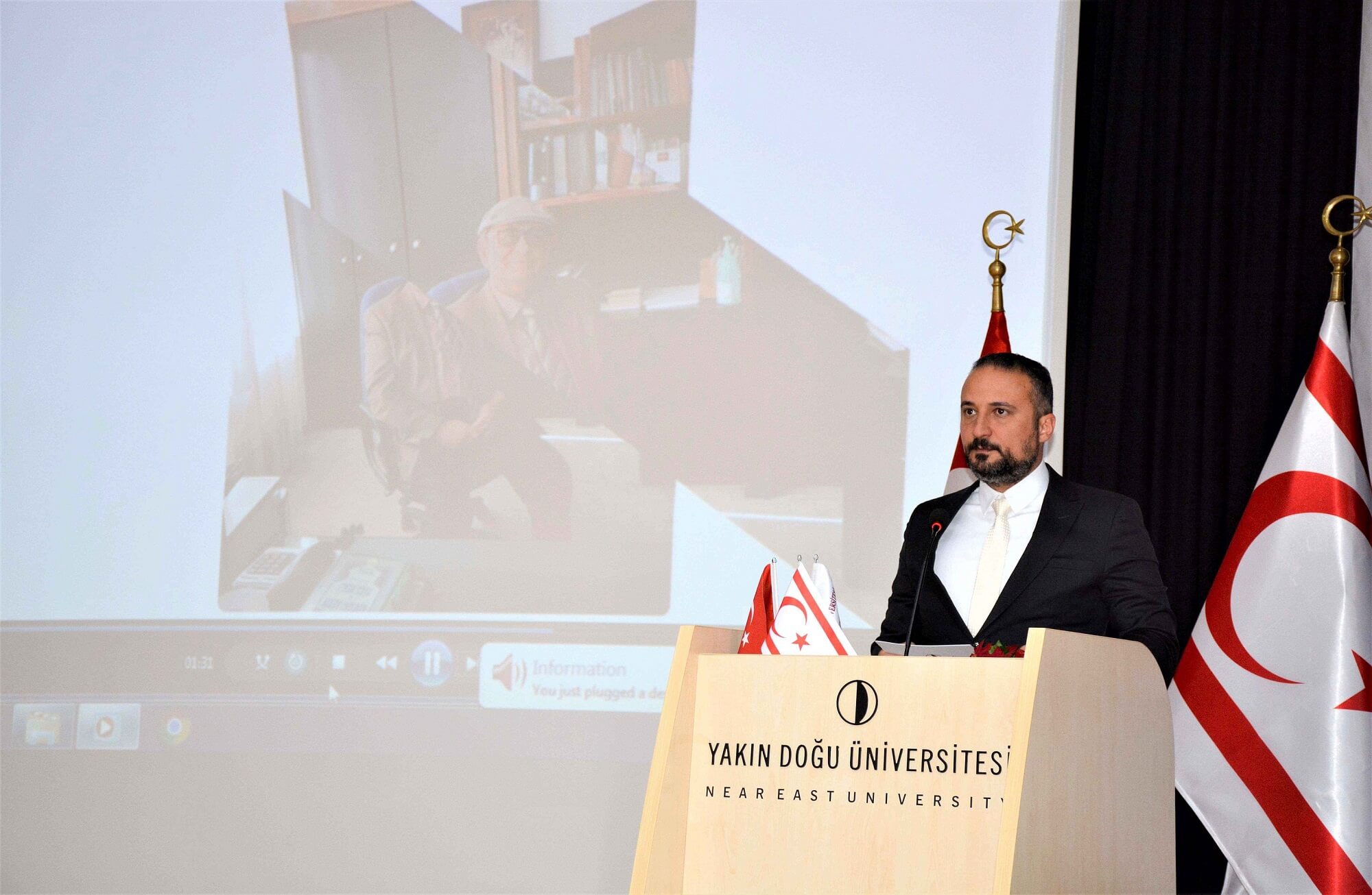 The First Exhibition of the Cyprus Museum of Modern Arts in 2021 held in honor of Prof. Dr. Ümit Hassan opened at the Near East University Grand Library Exhibition Hall.